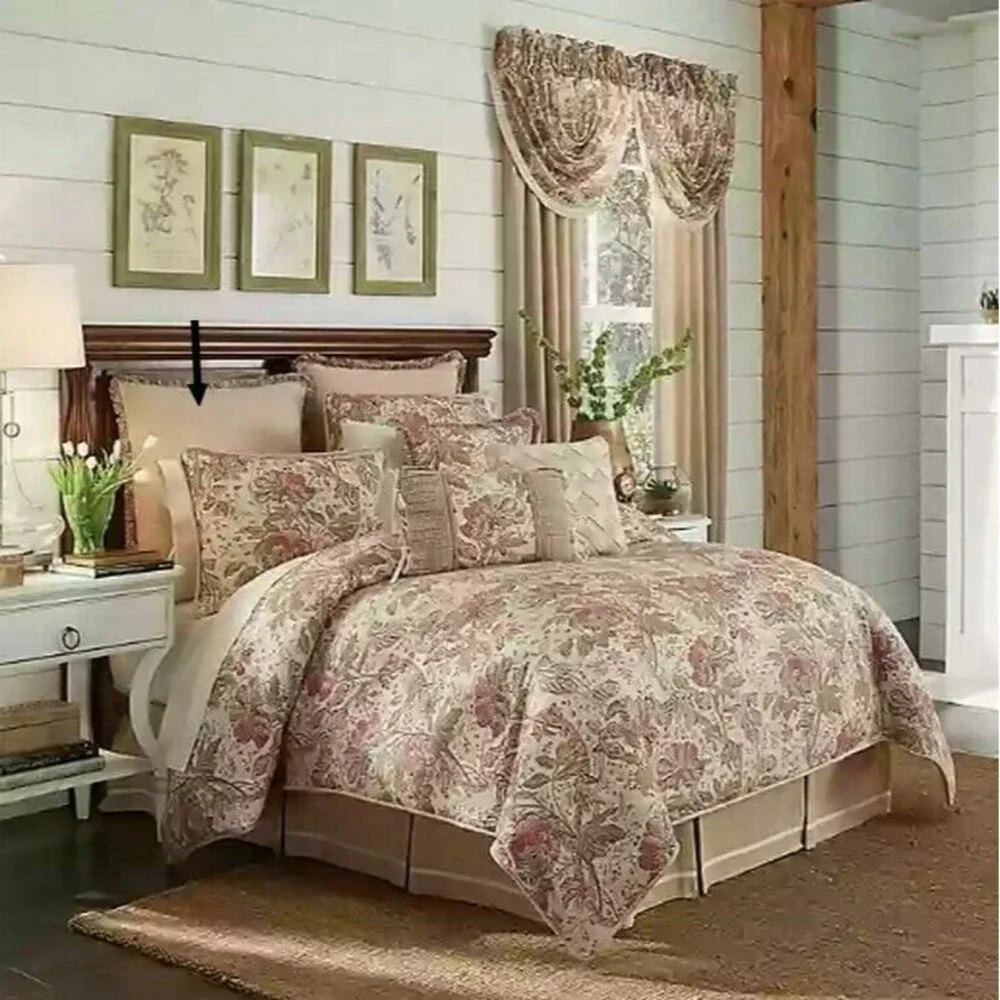 Croscill Euro Pillow Sham Camille Sand Beige 26